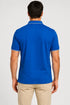 Rare Mode Men’s 280 GSM Bio-Washed Cotton Polo T-Shirt in Sapphire Blue back view