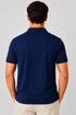 Rare Mode men’s Royal Blue 240 GSM bio-washed cotton polo t-shirt back view with small chest logo