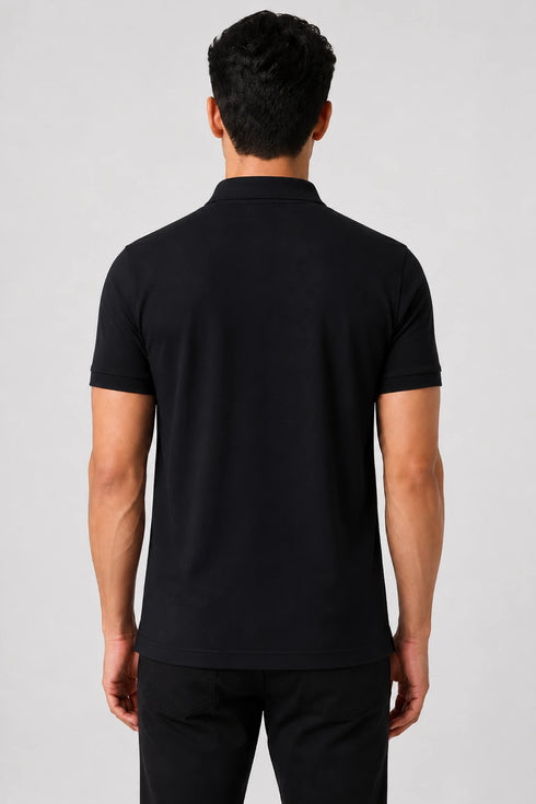 Men's Performax Polo T-Shirt - Black back view
