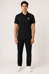 Men's Performax Polo T-Shirt - Black full model view
