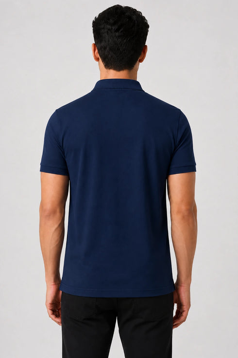 Men's Performax Polo T-Shirt - Dark Navy back view