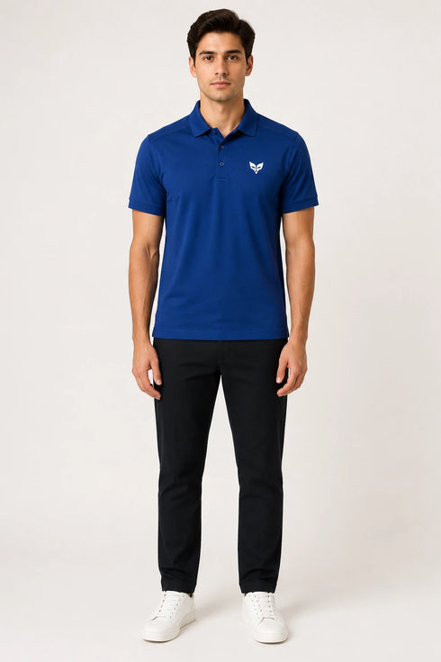 Men's Performax Polo T-Shirt - Deep Blue full model view