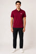 Men's Performax Polo T-Shirt - Maroon full model view