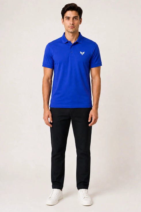 Men's Performax Polo T-Shirt - Royal Blue full model view