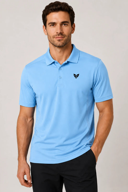 Men's Performax Polo T-Shirt - Sky Blue front view