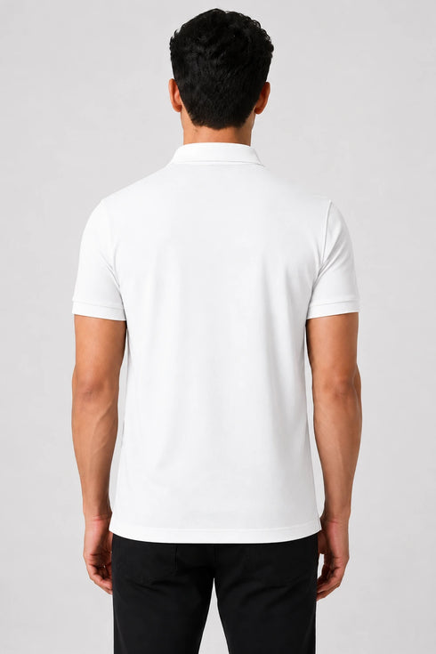 Men's Performax Polo T-Shirt - White back view