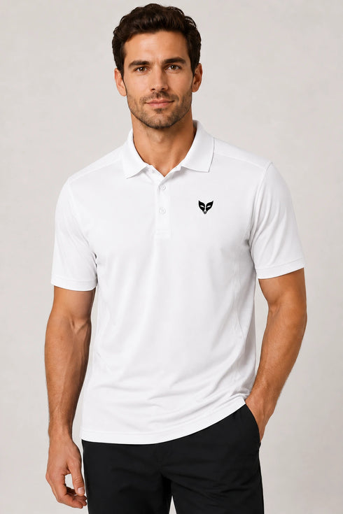 Men's Performax Polo T-Shirt - White front view