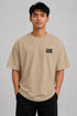 Rare Mode Powerful Premium Men T Shirt Fit Round Neck - Beige front view