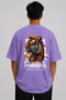 Rare Mode Powerful Premium Men T Shirt Fit Round Neck - Purple back view