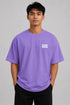 Rare Mode Powerful Premium Men T Shirt Fit Round Neck - Purple front view