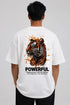 Rare Mode Powerful Premium Men T Shirt Fit Round Neck - White back view