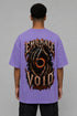 Premium Men Oversized T-Shirt - Embrace The Void in Purple - back view