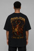 Premium Men Oversized T-Shirt - Crown Of Venom in Black - back view