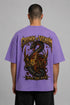 Premium Men Oversized T-Shirt - Crown Of Venom in Purple - back view