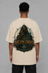 Premium Men Oversized T-Shirt - Arcane Order in Beige - back view