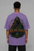 Premium Men Oversized T-Shirt - Arcane Order in Purple - back view