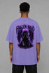Premium Men Oversized T-Shirt - Fallen Angel in Purple - back view