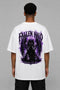 Premium Men Oversized T-Shirt - Fallen Angel in White - back view