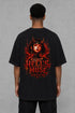 Premium Men Oversized T-Shirt - Hell’s Muse in Black - back view