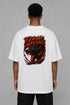 Premium Men Oversized T-Shirt - Feral Inferno in White - back view