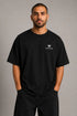 Sacrifice Angel Premium Men Oversized T-Shirt black front view with small Rare Mode chest logo