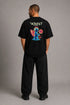 Sacrifice Angel Premium Men Oversized T-Shirt black full back view with Sacrifice angel graphic