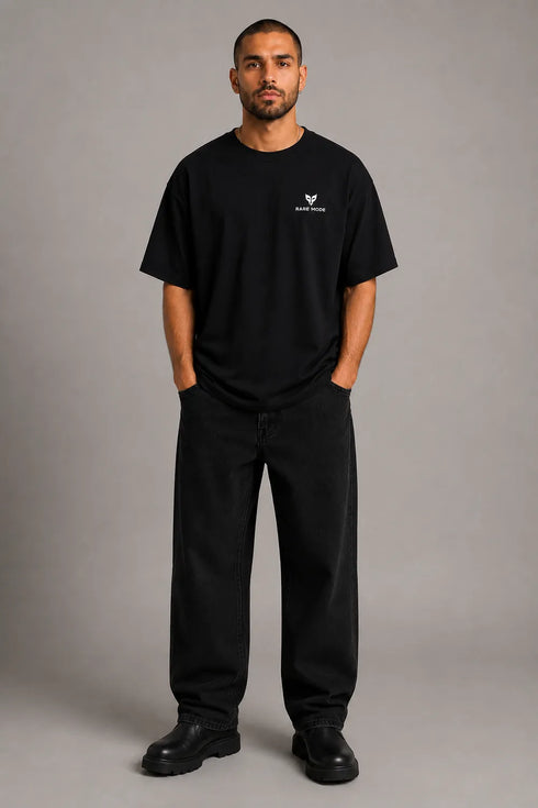 Sacrifice Angel Premium Men Oversized T-Shirt black full front view