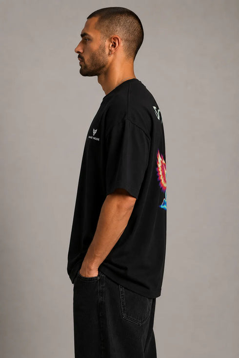 Sacrifice Angel Premium Men Oversized T-Shirt black side view