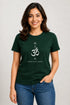 Rare Mode women's Om yoga regular fit T-shirt in Green, front view