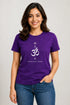 Rare Mode women's Om yoga regular fit T-shirt in Purple, front view