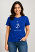 Rare Mode women's Om yoga regular fit T-shirt in Royal Blue, front view