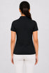 Women's Premium Cotton Polo T-Shirt - Black back view