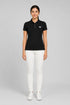 Women's Premium Cotton Polo T-Shirt - Black full view