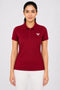 Women's Premium Cotton Polo T-Shirt - Red front view