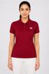 Women's Premium Cotton Polo T-Shirt - Red front view