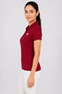 Women's Premium Cotton Polo T-Shirt - Red side view