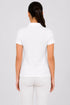 Women's Premium Cotton Polo T-Shirt - White back view