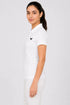 Women's Premium Cotton Polo T-Shirt - White side view