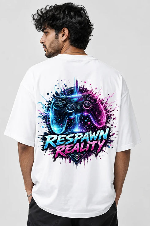 Respawn Reality Oversized Graphic T-Shirt Rare Mode