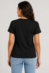 Women's Summer Vibes Premium Cotton T-Shirt - Black - Back View