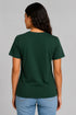 Women's Summer Vibes Premium Cotton T-Shirt - Dark Green - Back View