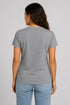 Women's Summer Vibes Premium Cotton T-Shirt - Grey - Back View