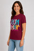 Women's Summer Vibes Premium Cotton T-Shirt - Maroon - Side View