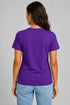 Women's Summer Vibes Premium Cotton T-Shirt - Purple - Back View