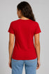 Women's Summer Vibes Premium Cotton T-Shirt - Red - Back View