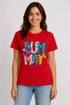 Women's Summer Vibes Premium Cotton T-Shirt - Red - Front View