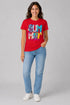 Women's Summer Vibes Premium Cotton T-Shirt - Red - Full View