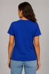 Women's Summer Vibes Premium Cotton T-Shirt - Royal Blue - Back View