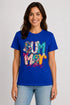 Women's Summer Vibes Premium Cotton T-Shirt - Royal Blue - Front View