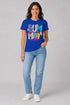 Women's Summer Vibes Premium Cotton T-Shirt - Royal Blue - Full View